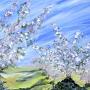 Lemona Almond Blossom - springtime in Cyprus<br />           2009 - Oil on Canvas 70 x 50 cm (sold)